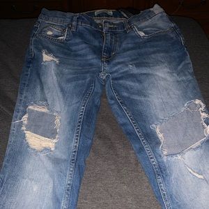 Zara thigh ripped jeans